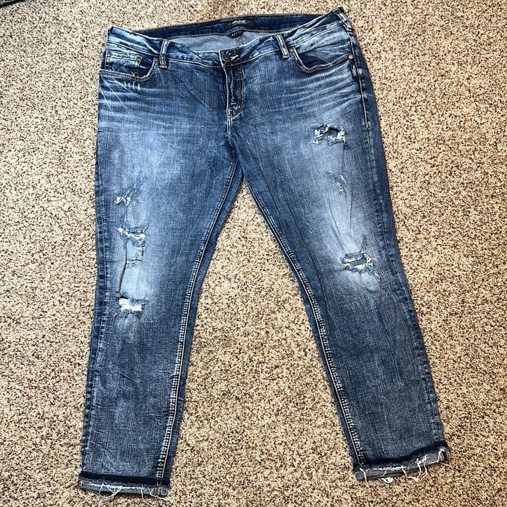 Silver Kenni Jean's, size 36